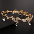 thumbnail image 7 of Bridal Crystal Tiara Crown Rhinestone Headband with Teardrop Diamond-Studded Leaf Hair Vine for Wedding Prom Party Hair Jewelry for Women and Girls, 7 of 7