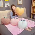 thumbnail image 1 of 4 colors Simulation Fruit Pilow With Blanket Stuffed Peach Cushion Soft Kawaii Peaches Sofa Pillow Lovely Girls Birthday Gift zhangmengya LED, 1 of 2