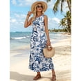 thumbnail image 3 of Robes d'Été Babydoll Robe Maxi Taille Empire Plage Vacances Robes d'Été 2026 avec Poches, 3 of 3