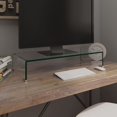 thumbnail image 1 of vidaXL TV Stand/Monitor Riser Glass Clear 70x30x13 cm, 1 of 4