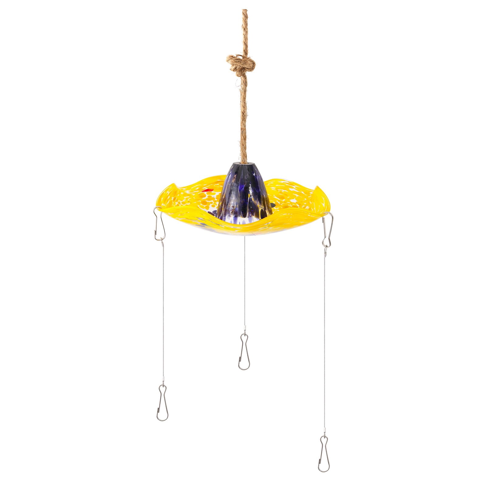 ZLBDYG Outdoor Hanging Bird Feeder – Windproof & Rainproof Wild Bird Feeding Station with 3 Hooks, Colorful Garden Decor for Backyard, Patio & Birdwatching Enthusiasts