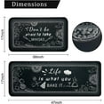thumbnail image 5 of Black and White Kitchen Rugs, Farmhouse Kitchen Rugs, Fun Kitchen Rug with Words, Kitchen Standing Mats, Kitchen Runner Rugs Non-Skid Washable, Kitchen Sink Rug, Black Kitchen Mats for Floor 2 Piece, 5 of 6