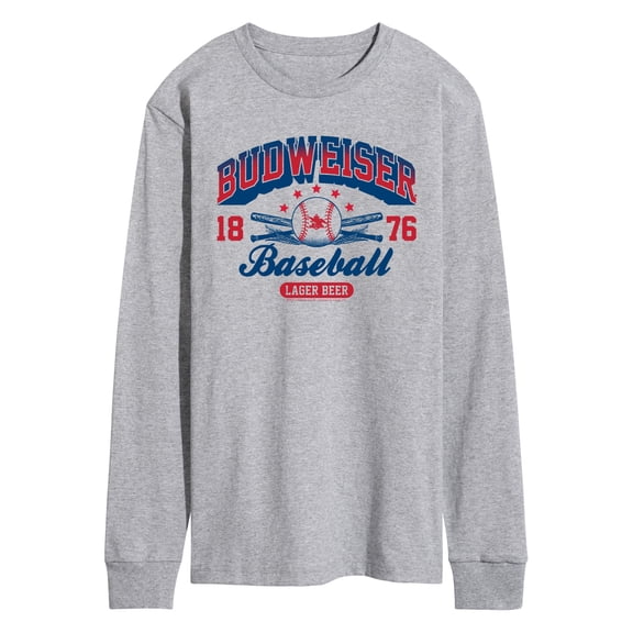 Budweiser - Budweiser Baseball - Men's Long Sleeve Graphic T-Shirt