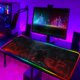 thumbnail image 1 of Batmans-alfombrilla de ratón Rgb para ordenador, 900x400, retroiluminada, para escritorio, con bloqueo de bordes, Accesorios de ordenador para juegos, Led de velocidad LIUWENJING unisex, 1 of 2