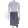 Giorgio Armani Womens Side Zip Above Knee Pencil Skirt Gray Size Italian 44