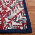thumbnail image 4 of SAFAVIEH Capri Proinsias Leaves Wool Area Rug, Red/Green, 6' x 9', 4 of 9