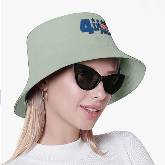 Usa Flag Fishing Hat For Women Men American Honors July 4 Independence Day Bucket Hat Classic Fishing Solid Color Summer Hat Travel Sun Hat Comfort Daily Casual Bucket Hat