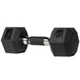 thumbnail image 4 of PRISP Rubber Encased Hex Dumbbell - Cast Iron Hand Weight for Home Gym, Exercise and Fitness with Rubber Grip; Sold Individually, 4 of 8
