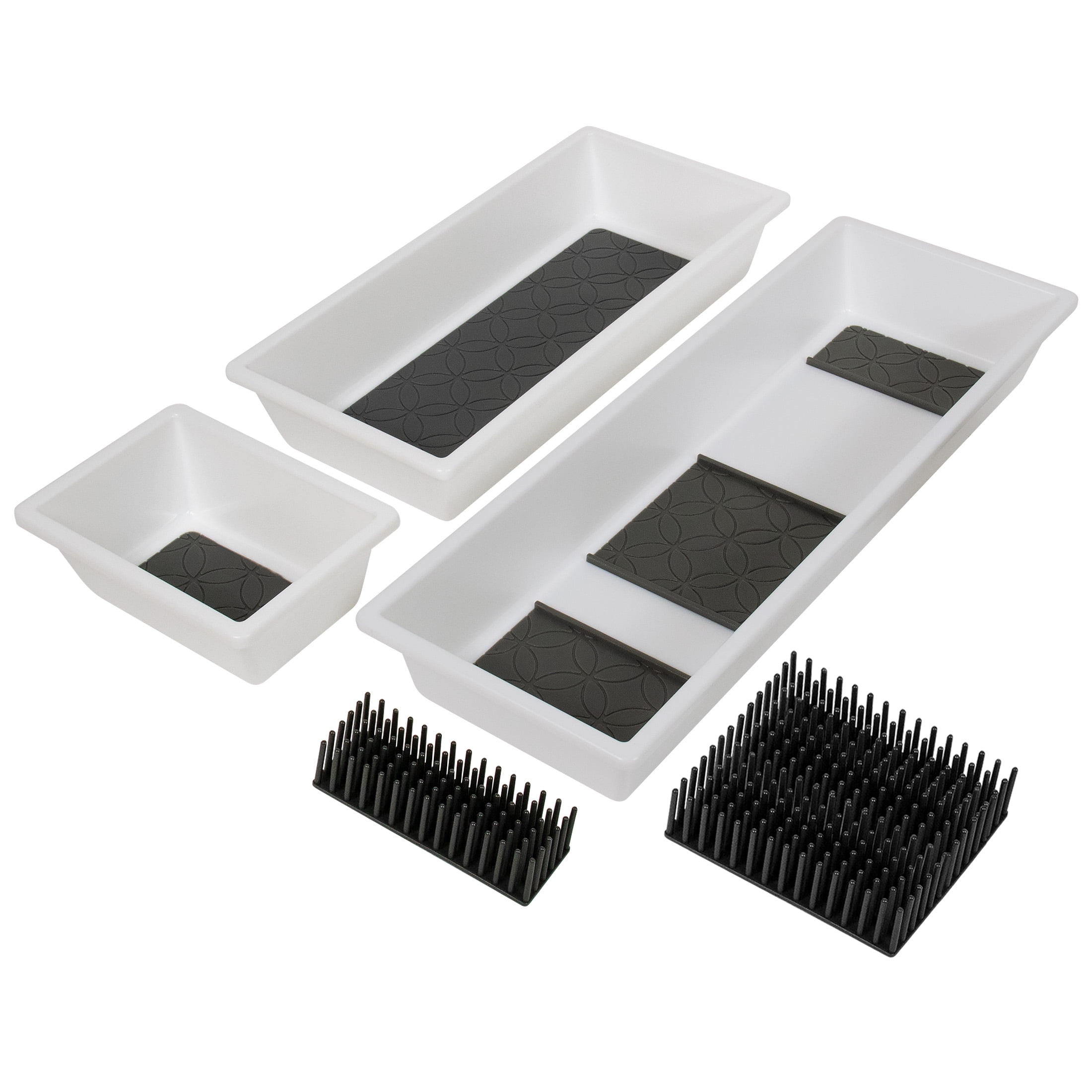 Mainstays PP TTR Non-Slip 5.7 in x 15.7 in x 2.2 in Kitchen Utensil Organizers