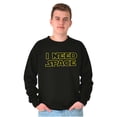 thumbnail image 5 of I Need Space Socially Distant Sci-Fi Sweatshirt for Men or Women Brisco Brands S, 5 of 6