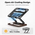 thumbnail image 5 of SupeDesk Laptop Stand with 360° Rotating Wooden Base & Storage, Adjustable Laptop Desk Stand, Ergonomic Laptop Riser with Silicone Pads for Laptops, Notebooks & Tablets, 5 of 8