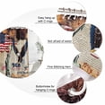 thumbnail image 3 of Anniversary USA Flag Bathroom Shower Curtains with 12 Hooks Waterproof Shower Curtain for Stalls and Bathtubs American Eagle Statue of Liberty Decorative Bathroom Privacy Curtain 72x96 Inches, 3 of 9