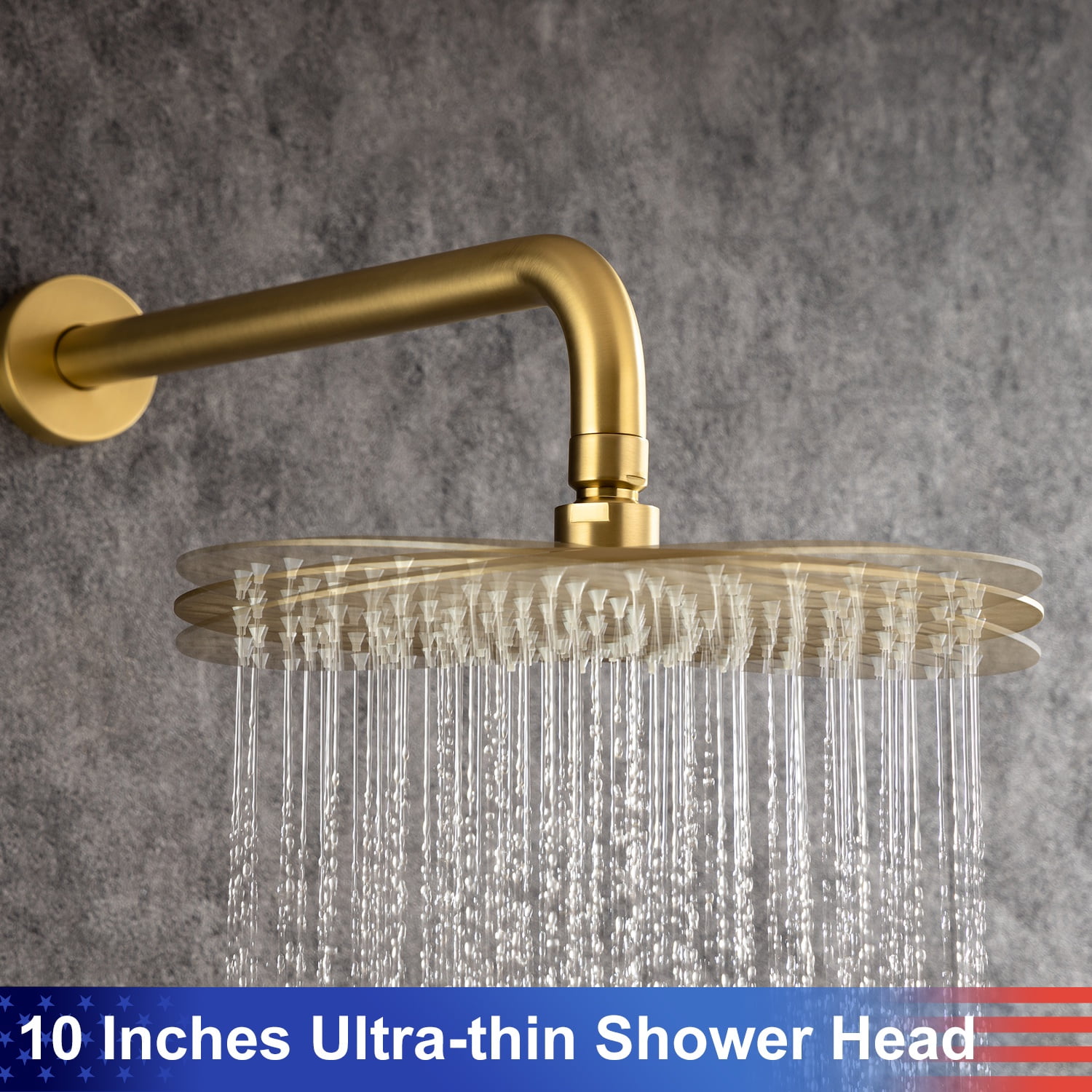 Rainlex One-Handle 1-Spray Brushed Gold Bathtub Shower Faucet