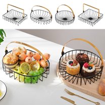 CQCYD under $5 Wire Basket Wire Storage Baskets Wire Baskets Organizing with Handles Wire Basket Pantry Organization and Storage Metal Wire Food Storage Basket for Kitchen, Cabinets