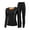 Black, variant on Liwarace Women Winter Thermal Underwear Set Heavyweight Warm Fleece Thick Long Johns Tops Set