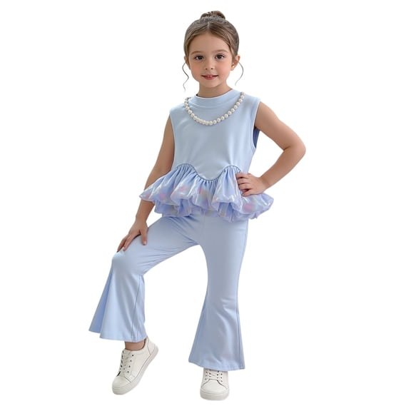 Owordtank Little Toddler Girl Dress Summer Clothes Ruffle Sleeveless Kids Dresses Sport Causal Beach Sundress Girl Outfits