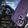 thumbnail image 4 of for iPhone 12 Pro Max Case Magnetic Compatible with MagSafe Slim Translucent Matte Phone Case Cover 6.7 inch (Deep Purple), 4 of 14