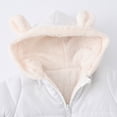 thumbnail image 3 of Mercatoo Toddler Baby Girls Winter Coat Warm Lined Zip Up Solid Color Ears Fleece Jacket Kid's Hoodie Outerwear, 3 of 8