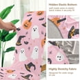thumbnail image 5 of Yayeee 2 Pack Dining Chair Covers Stretch Parson Chairs Slipcovers Seat Protector, Pink Halloween Ghosts, 5 of 6
