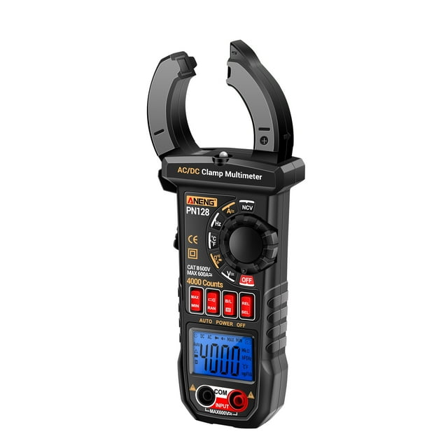 Clamp Meter,Tester Rms Clamp Meter 4000 600a Hz Temperature Clamp Tool Resistance Clamp Meter Voltmeter Tester Rms Ammeter Voltmeter Tester Resistance Diode Hz Huiop Meter Siuke Pn128