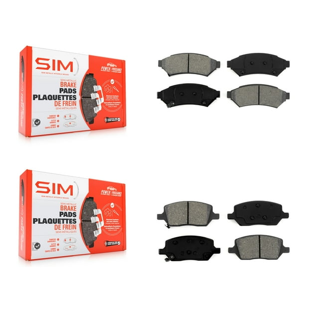 SIM Front Rear Semi-Metallic Brake Pads Kit for Car Pontiac Montana Chevrolet Uplander Buick Terraza Saturn Relay VPG MV-1 KSM-100041