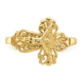 thumbnail image 5 of Solid 14k Yellow Gold Diamond-Cut Crucifix Cross Ring Band Size 7, 5 of 6