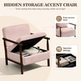 thumbnail image 4 of Accent Chair with Hidden Storage, LEGAHOME Light Pink Modern Arm Chair for Living Room, Comfy Corduroy Reading Armchair for Bedroom, with Solid Wood Leg for 250lbs Weight Capacity, 4 of 9