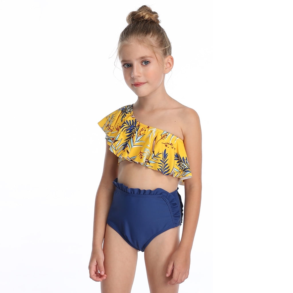 monkini little girl School gift ,Girls Swimwear, Toddler Kids Girls Print Monokini Push Up Bikini Sets Swimwear - Walmart.ca