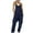 Navy, variant on Women's Loose Overalls with Large Pockets Maternity Bib Overalls Body Suit Tops for Women Hang Neck Net Yarn Splicing Wide Leg Jumpsuit Long Sleeve Body Women Body Suit Linen Blend Jumpsuit