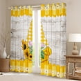 thumbnail image 2 of Erosebridal Sunflower Curtains 38"X45",Yellow Floral Gnome Blackout Curtains,Spring Farmhouse Window Curtains & Drapes,Rustic Farm Daisy Flower Window Treatments for Bedroom Living Room, 2 of 5