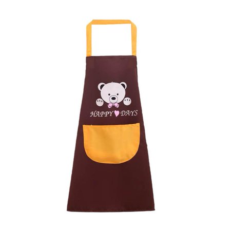 

QING SUN Apron Central Pocket Suitable for Male and Female Chefs Bandage Apron for Cooking Household Kitchen Supplies