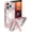 Pink Sorbet, variant on ZAGG Santa Cruz Snap Case with Kickstand for iPhone 17 Pro - Jet Black Drop Protection (13ft/4m) MagSafe Charging Compatible ClearGuard Anti-Yellowing Technology Scratch Resistant Phone Case