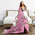 thumbnail image 4 of Hello Kitty Throw Blanket, Cozy Flannel Blankets For Boys Girls, Super Soft Warm Blanket For Couch Sofa Bed, 4 of 9