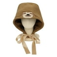 thumbnail image 4 of Novelty Beanie 3D Sloth Hood with Chin Ties Beanie, 4 of 4