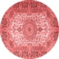 thumbnail image 1 of Ahgly Company Indoor Round Medallion Red Traditional Area Rugs, 4' Round, 1 of 4