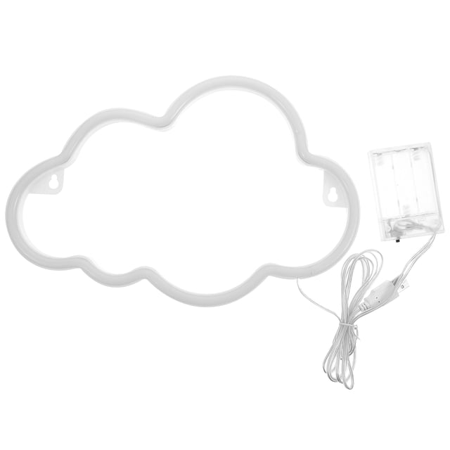 Weiweiguan 1set LED Cloud Shape Neon Light Party USB Battery Dual-purpose Atmosphere Light