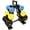 Multi-color, variant on BalanceFrom 110 lb Neoprene Coated Iron Dumbbell Hex Weights Set with Stand, Color-Coded