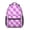 Purple and White, variant on Pink and Black Checkered Pattern Backpack for School, Cute School Bag with Adjustable Shoulder Straps and Padded Back, 15.3"x11"x6.7"