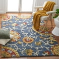 thumbnail image 2 of SAFAVIEH Blossom Danny Floral Wool Area Rug, Navy/Multi, 6' x 6' Square, 2 of 8