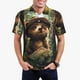 thumbnail image 1 of Balery Jungle Hat Bear Camisa Polo de Hombre con Estampado, de Manga Corta y Tejido Medio, Camisa Tipo Golf Polo-3X-Large, 1 of 6