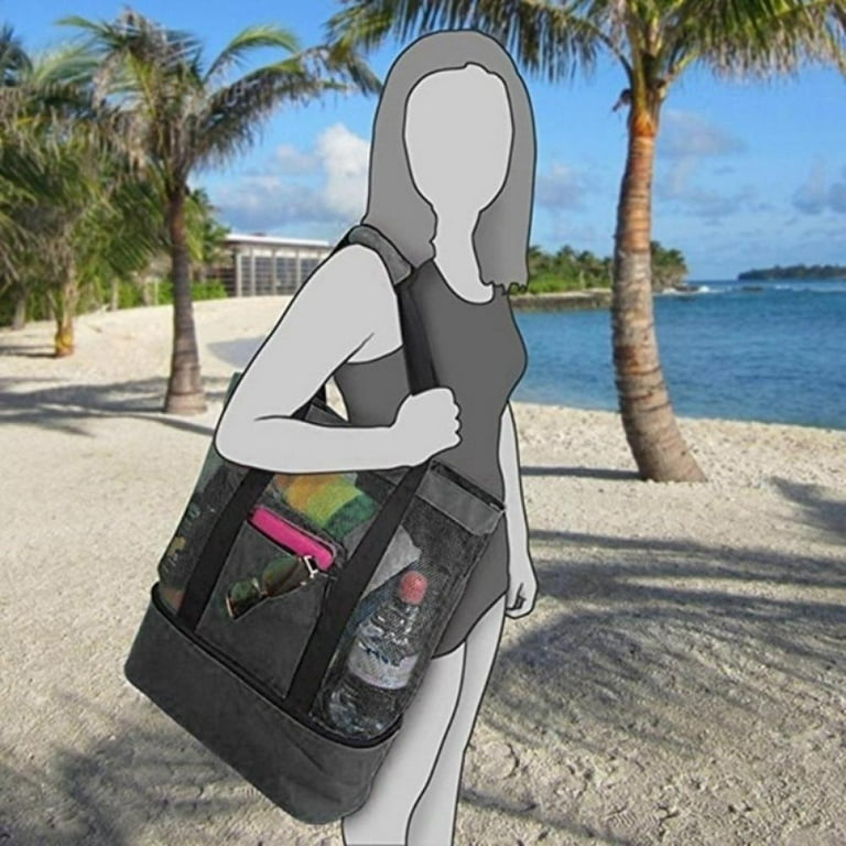 Beach bag with cooler bottom sale
