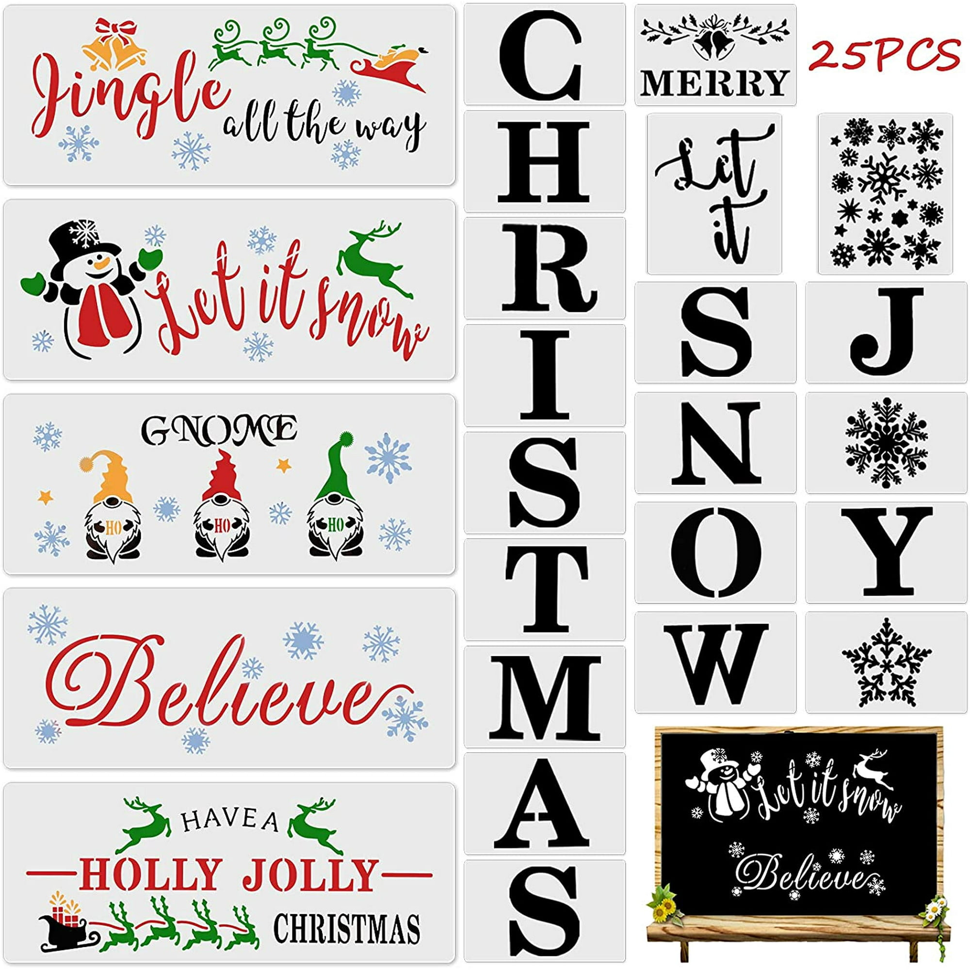 Pochoir De Noel Pour Vitre Lot De 3 Pochoirs Réutilisables En Forme De Flocon De Neige Pour Peinture Sur Bois, Cartes De Noël, Fenêtres, Murs (3 Tailles Pochoir Noel Fenetre Xxl