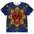 thumbnail image 1 of Halloween Demon Skull Mandala All Over Youth T Shirt Multi YLG, 1 of 2