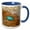Blue/White, variant on 3drose, Single Robins Egg Bird Nest, 11oz Two-tone Red Mug