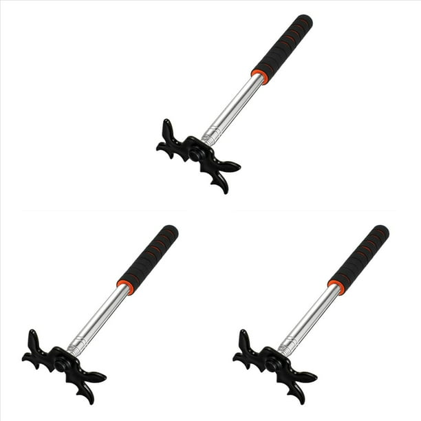 3X Puente RetráCtil para Tacos de Billar con Cabezal de Puente, Accesorio de Taco de Billar para Mesa de Billar, Cabeza de Puente, Negro