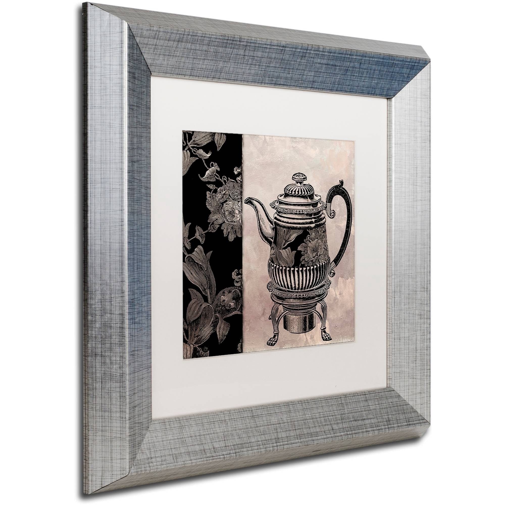 Trademark Fine Art "Victorian Table III" Canvas Art by Color Bakery White Matte, Silver Frame