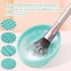 thumbnail image 4 of Xihbxyly Recipiente para Limpiar Brochas de Maquillaje, de Silicona, con Diseño de Doble Cara, para Secar y Guardar Brochas, Ecológico, con Soporte para Borlas y Esponjas de Maquillaje, Verde Menta,, 4 of 6