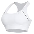 thumbnail image 2 of Women Bras Sports Bra Fitness Running Shockproof Yoga Tank Top Front Zipper No Steel Ring Comfort Sports Bra Wireless Bra White L, 2 of 6