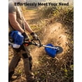 thumbnail image 4 of Professional 52cc Gas 3-in-1 Weed Wacker & String Trimmer Kit – Lawn Edger, Brush Cutter, 10" & 40-Tooth Blades, Anti-Vibration Handle, Shoulder Strap for Garden & Lawn Care, Blue, Specs: 52cc Blue, 4 of 8