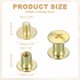 thumbnail image 2 of Uxcell 40 juegos de remaches Chicago Screw M5x6mm tornillos de cabeza Phillips para manualidades de cinturones de cuero, bolsas, encuadernación de libros, dorado, 2 of 7